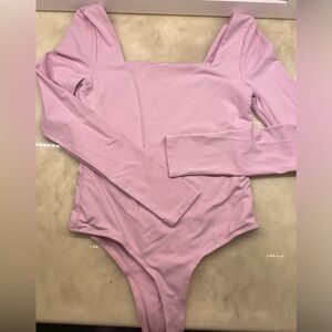 Baby Pink Square neck Body Suit
